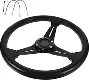 PENIKOKO Quick Release Racing Steering Wheel PU Car Accessory Comfortable Grip for Drift Sim Racing Durable Design with Stylish Appearance