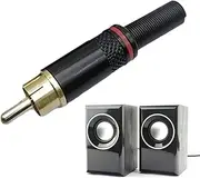 Speaker Wire Plug | Video Speaker Wire Connectors - Male Plug, Screw Terminal Connector, Video Connector Adapter for Speaker, Audio Equipment, and Video Equipment