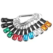 12PCS 1/4Inch Hex Shank Screwdriver Bits Holder Extension Bar Keychain5745