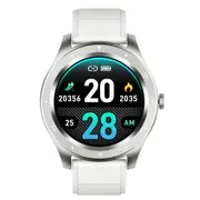 S6 1.3inch Full Touch Screen Female Health Track Heart Rate Blood Pressure Monitor Sport Smart Watch SILVER COLOR