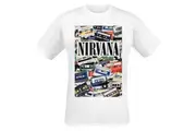 Nirvana Unisex Adult Cassettes T-Shirt (White) (XXL)