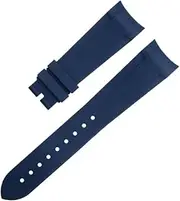 [Generic] 22mm Fluoro Rubber Watch band Special For Tudor Strap Bay GMT Curved End Folding Buckle Wristband 41mm Dial