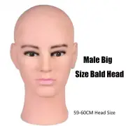 Bald Male Mannequin Manikin Head Model For Wig Making Hats Display Stand