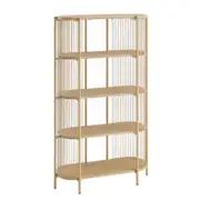 Avayah Shelf Unit Bookcase Display Shelf 5 Tier Oak