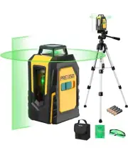 PREXISO 100Ft 360° Laser Level with Tripod Self Leveling Cross Line Laser