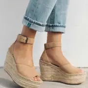 Soludos Positano Sandals Platform Wedge in Desert Size 10 New