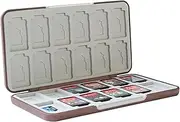 Game Card Storage Case Protective Hard Shell with 24 Card Slots for Nintendo Switch, Portable Switch Game Holder with Magnetic Lock Design