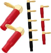 LOORGVEL Banana Plug Socket Speaker Locking Bananas Right Angle Plugs Angled Connector for Audio Systems