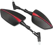Bar End Mirrors Rear Adjustable Design Motorcycle Rear View Mirrors Rearview Handlebar Mirror For Benelli 500 502C 302 752S TNT300 TNT600 BN600 BN300 for Leoncino 500(Red)