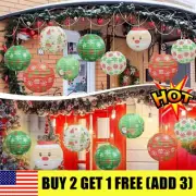 NEW Christmas Paper Lanterns Decorative Indoor, 12 IN Holiday Paper Lanterns US