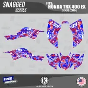 Graphics Kit for HONDA TRX400EX TRX 400EX (2008-2016) 16 Mil Snagged - Red Blue