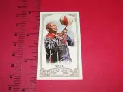 2012 ALLEN & GINTER Curly NEAL #85 Red Dual Bat Mini SP/25 Harlem GLOBETROTTERS