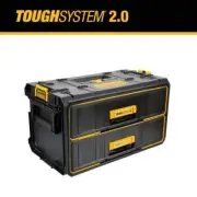 DEWALT TOUGHSYSTEM2.0 2-Drawer Tool Box 21.8" Poly w/ Metal glides + Side Handle