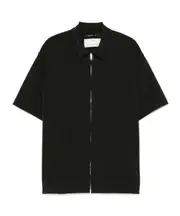 zip-up Gym shirt EU52 Black