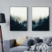 Forest Mountain 2 sets Poster Wall Art