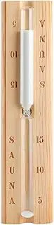 Rotating Heat Resistant Wooden Timer, 5 10 15 Minutes Accurate Hour Sauna Hourglass Sand Timer Sauna Equipment on the Wall Hour Glass Wood Clock