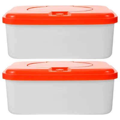 2PCS Wipes Dispenser Wipe Holder Wet Wipes Dispenser Wipes Box Case Tissue Box