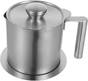 CATIEBYE Grease Strainer Can with Lid Oil Storage Container for Cooking Oil and Bacon Grease Fine Mesh Strainer for Food Residue Separation