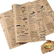 OSYLICT 100 Sheets Food Grade Wrap Paper,Greaseproof Baking Wrapping Paper and Basket Liners,for Bread Sandwich Burger Fries,for Kitchen Home Holiday Party Decor 30 * 20 CM