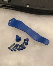 Flat Blue Titanium Pocket Clip + Screw Set For Benchmade Griptilian 551 553 550