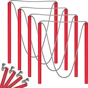 8 Pieces Giant Bubble Wands Big Bubble Wands for Kids Outdoors Bubble Toy for Birthday, Outdoor Activities, Party Favors, Giant Bubble Solution Not Included (Red)
