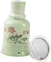 Healeved 1 Set Ceramic Moxibustion Pot Portable Handheld Moxa Box for Home and Beauty Durable Scraping Moxa Can with Heat Insulation for Moxibustion and Massage Therapy