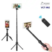 VCT-992 Portable Tripod Selfie Stick Bluetooth Remote for Galaxy Note 20 Ultra