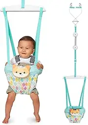 Infantino 2-in-1 Music & Lights Doorway Jumper - Engaging Activity Jumper with Motion-Activated Sounds for Babies, Fox