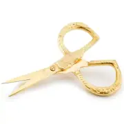 Mini Eyebrow Scissors 10cm Beard Trimmer Grooming Scissor Gold Finish Shear New