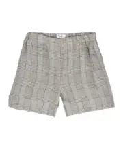 Prince-of-Wales-check linen shorts 6Y,5Y,10Y Gray