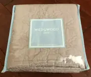 Wedgwood Home STANDARD Set of 2 PILLOW SHAMS QUILTED Scalloped PREWASHED NWT