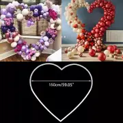 Heart Shaped Balloon Arch Rack Kit Flower Frame Stand Holder Party Decorative