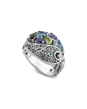 Samuel B. Silver 1.56 ct. tw. Gemstone Balinese Ring