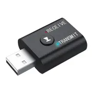 2Pcs USB bluetooth 5.0 Adapter Audio Transmitter Receiver Mini Stereo Wireless Adapter for Computer PC Laptop