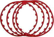 Hubcaps Cover Protection Accessories|16/17/18/19/20in Wheels Rim Protectors, 4PCS Automotive Rims Guard Protection Trim, for All Car Models (Color : Red, Size : 18in)(17inch)