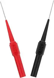 MUSISALY 2pcs Stainless Steel Micro Pins Car Test Probe Pins for Multimeter Non Destructive Insulation Wire Piercing Needles Precision Measurement Automotive Test Probes for Circuit Testing
