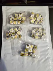WHITE & BLACK 12MM D6 DICE SET OF 50 MTG MAGIC THE GATHERING WARHAMMER D&D RPG