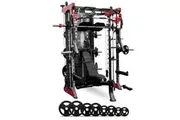 Reeplex CBT-PN Multi Station Gym + FID Bench + 100kg Olympic Weights + Olympic Barbell + Jammer Arms + Leg press