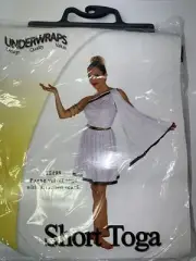 Underwraps Women Short Toga Velvet Halloween Costume #28498 New In Package