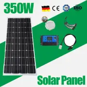 350W Solar Panel Kit 12V 350 Watt Mono Home Caravan Camping Charging Controller