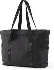 BAGSMART Women Tote Bag Large Shoulder Bag Top Handle Handbag with Yoga Mat Buckle for Gym, Work, School