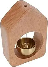 Shopkeepers Bell for Door Opening, Wood Brass Wind Chime Doorbell Soft Pleasant Sound, Hanging Door Bell for Entry Door Garden Restaurant Store