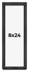 8x24 Shadow Box Frame Grey Charcoal Black | 0.875 Inches Deep | Solid Wood Shado
