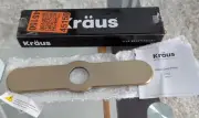 Kraus DP03BG 10 1/4" Escutcheon Rounded Deck Plate Brushed Gold Kitchen Faucet