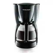 Hamilton Beach Drip Coffee Maker 12- Cup Black Residential with Glass Carafe