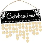 CAXUSD Hanging Sign Advent Calendar 2023 Wooden Tags for Calendar Family Grandparents