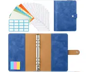 PU Leather Notebook Binder Refillable 6 Ring Binder for A6 Filler Paper