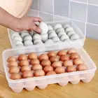 34 Crisper Airtight Holder Refrigerator Box Eggs Clear Container Storage Food