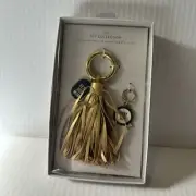 Best Dog Mom Pet Shop By Fringe Studio Collar Charm & Tassel Keychain Set New