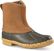 [Guide Gear] Men’s Side Zip Insulated Leather Duck Boots, Winter Boots for Men, Waterproof Rain Shoes, 400 Gram